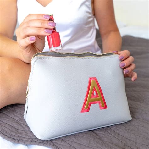 make up bag with initials.